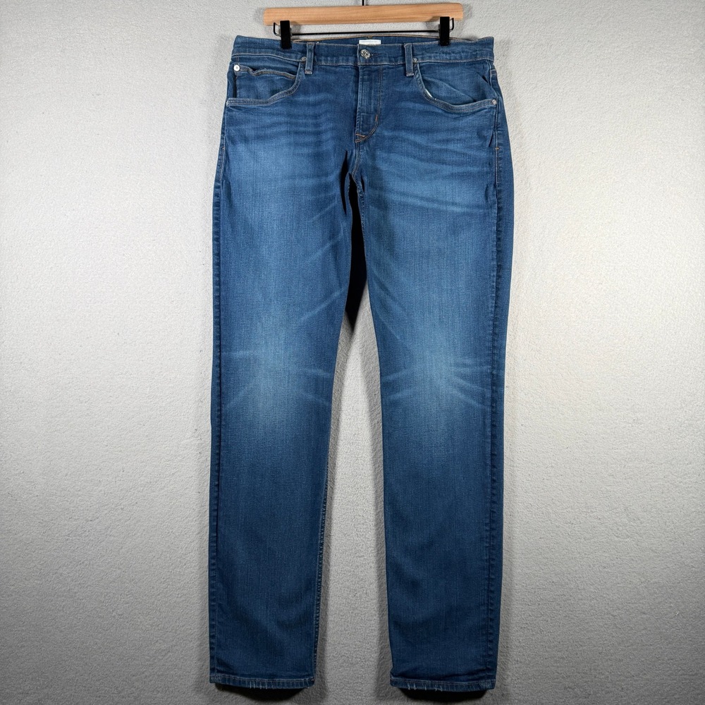 Hudson Blake Slim Straight Men's Jeans 36 Blue Medium Wash NM275ZZGF BABL